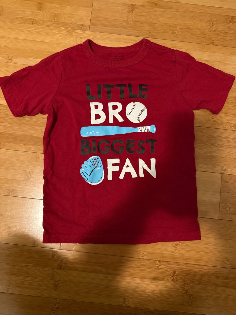 The Children's Place Red Baseball 'Little Bro Biggest Fan' Tee